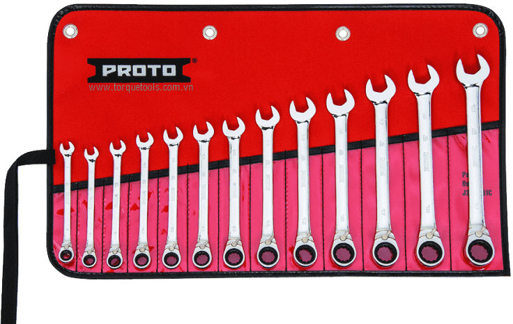 bo co le PROTO JSCVMT-13S, PROTO COMBINATION REVERSIBLE RATCHETING WRENCH SET JSCVMT-13S