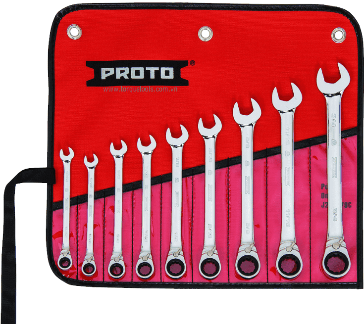 bo co le PROTO JSCVT-9S, PROTO COMBINATION REVERSIBLE RATCHETING WRENCH SET JSCVT-9S