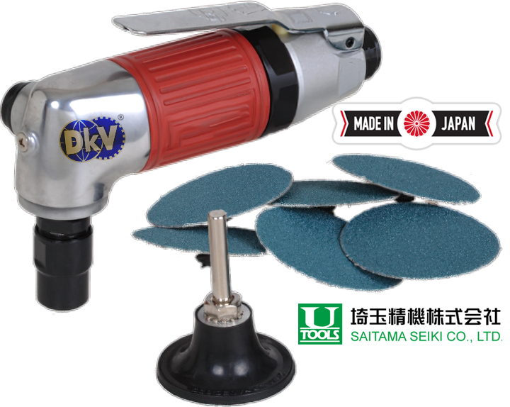 Máy mài góc khí nén Saitama Seiki U-102CL, Saitama air grinder U-102C