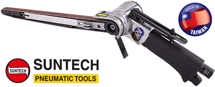 Máy mài dây đai khí nén Suntech SM-6W-6120, Suntech air belt sander SM-6W-6120