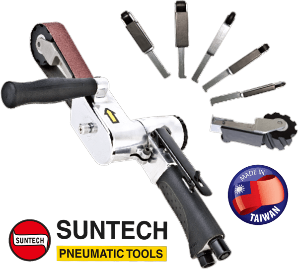 Máy mài dây đai khí nén Suntech SM-6Z-6201, Suntech air belt sander SM-6Z-6201
