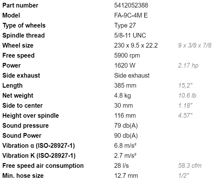Máy mài góc khí nén Fuji FA-70-2, Fuji air angle grinder FA-70-2
