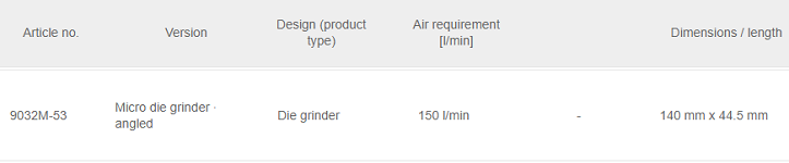Máy mài khí nén Hazet 9032M-53, Hazet air die grinder 9032M-53