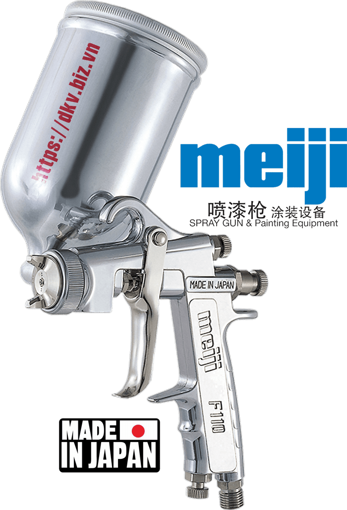 Súng phun sơn khí nén Meiji F110-G10, Meiji air spray gun F110-G10