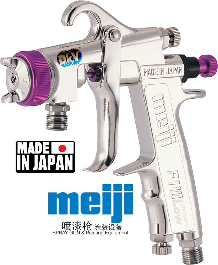 Súng phun sơn khí nén Meiji F110L-P10LP, Meiji air spray gun F110L-P10LP