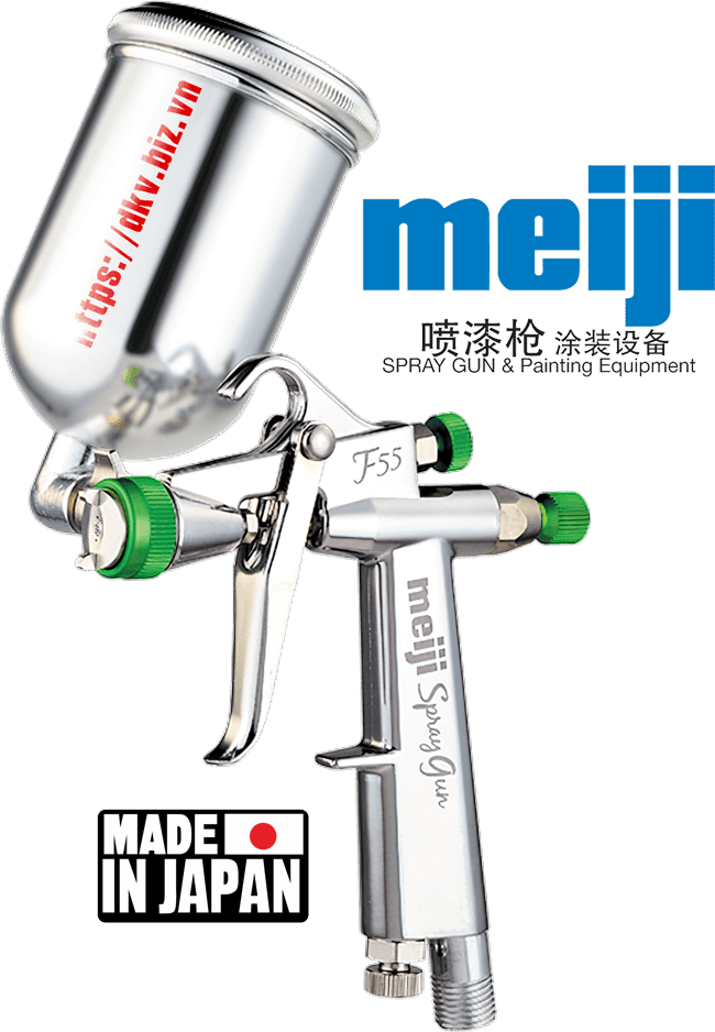 Súng phun sơn khí nén Meiji F55-G05, Meiji air spray gun F55-G05