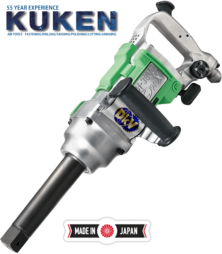 Súng siết bulong khí nén Kuken KW-3800PROXGL, Kuken air impact wrench KW-3800PROXGL