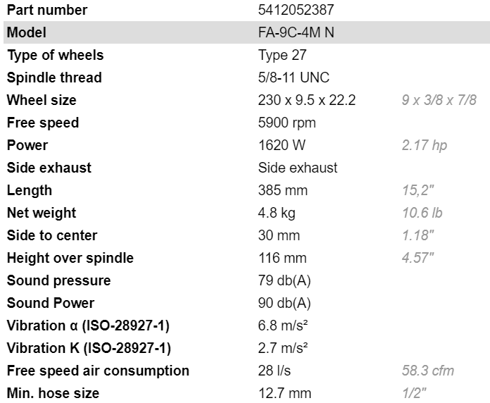 Máy mài góc khí nén Fuji FA-70-2, Fuji air angle grinder FA-70-2